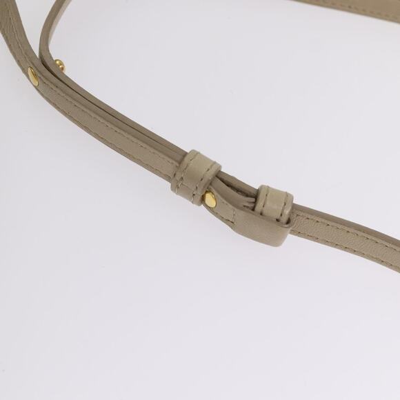 CELINE Trio Shoulder Bag Leather Beige Gold - Picture 8 of 13